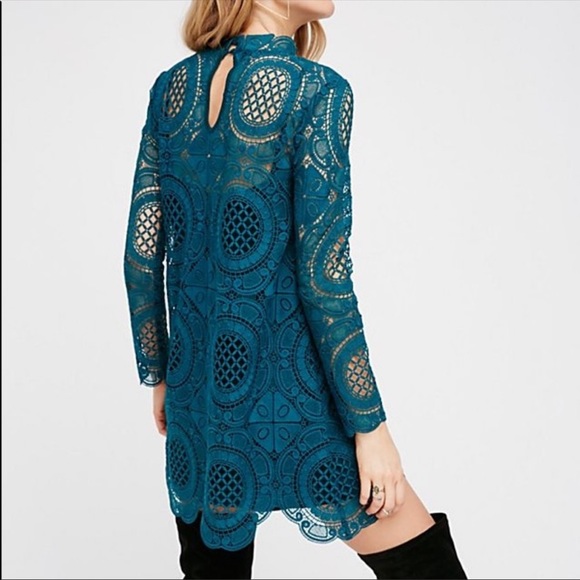 Free People Ibiza Lace Long Sleeve Dress - Picture 2 of 2